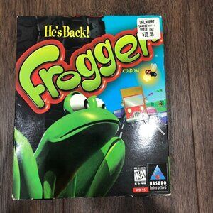 Vintage FROGGER PC CD-ROM HASBRO INTERACTIVE WINDOWS 95 1997 GAME In Box